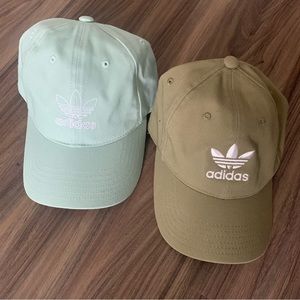 Adidas originals Baseball Cap Hat Light Blue and Army Green 2pc bundle